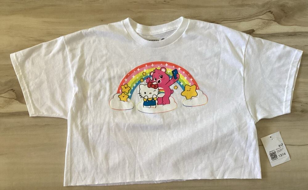 Forever 21 Hello Kitty & Friends x Care Bears Crop 13/14 NWT